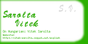 sarolta vitek business card